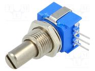 Potentiometer: shaft; single turn; 100kΩ; ±20%; 500mW; linear; THT BOURNS