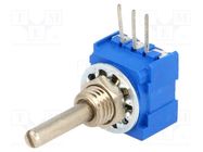 Potentiometer: shaft; THT; 1W; 10kΩ; ±10%; 290°; for PCB; linear BOURNS