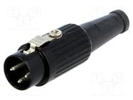 Connector: DIN; plug; male; PIN: 3; Layout: 180°; straight; for cable 