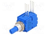 Potentiometer: shaft; single turn; 10kΩ; ±20%; 500mW; logarithmic BOURNS