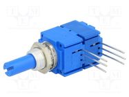 Potentiometer: shaft; single turn; 50kΩ; ±20%; 500mW; logarithmic BOURNS