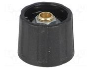 Knob; without pointer; ABS; Øshaft: 6.35mm; Ø20x15.5mm; black OKW