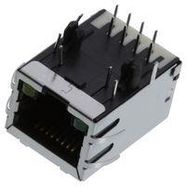 RJ45 CONN, JACK, 8P8C, 1PORT, THT