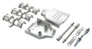 D SUB BACKSHELL, 180DEG, DE, ZINC BODY