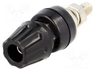 Connector: 4mm banana; socket; 50A; 60VDC; black; screw; 57mm 