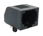 RJ45 CONN, R/A JACK, 8P8C, 1PORT, TH