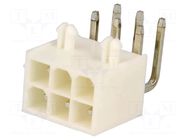 Connector: wire-board; socket; male; PIN: 6; THT; PCB snap; 4.2mm JOINT TECH