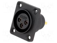Connector: XLR; socket; female; 5A; PIN: 3; sealed; soldering CLIFF