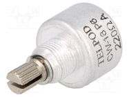 Potentiometer: shaft; single turn; 220Ω; 1W; ±20%; 6mm; linear; THT TELPOD