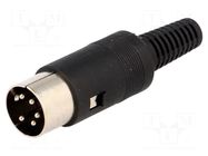 Connector: DIN; plug; male; PIN: 5; Layout: 240°; straight; for cable NINIGI