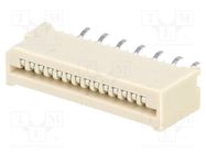 Connector: FFC/FPC; straight; PIN: 14; Non-ZIF; THT; tinned; 20mΩ CONNFLY