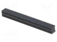 Connector: pin strips; socket; female; PIN: 72; straight; SMT; 2x36 CONNFLY