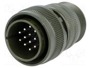 Connector: circular; plug; for cable; PIN: 14; male; soldering; 13A AMPHENOL