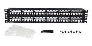 PATCH PANEL, 48 PORT, 2U, BLACK