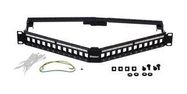 PATCH PANEL, 48 PORT, 2U, ANGLED, BLACK