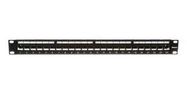 PATCH PANEL, 48 PORT, 2U, BLACK