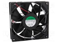 Fan: DC; axial; 12VDC; 140x140x38mm; 405.2m3/h; 62dBA; ball; 22AWG SUNON