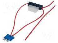 Splitter; 0.75mm2; 8A; red; Fuse: automotive ATO; fuse 4CARMEDIA