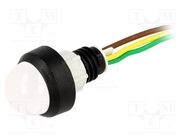 Indicator: LED; prominent; yellow/green; 24VDC; 24VAC; Ø13mm; IP40 