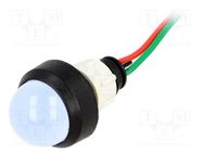 Indicator: LED; prominent; blue; 24VDC; 24VAC; Ø13mm; IP40; plastic POLAM-ELTA