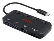 USB HUB, 3PORT, USB 3.2 GEN 1, BLACK