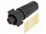 Connector: circular; plug; female; 3A; 125V; PIN: 5; EN2; soldering SWITCHCRAFT