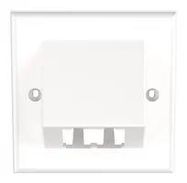 SLOPED FACEPLATE, 2PORT, WHITE