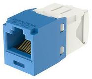 RJ45 CONN, JACK, 8P8C, 1PORT, BLUE