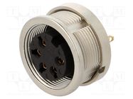 Connector: M16; socket; female; soldering; PIN: 5; 5A; 250V; IP68 LUMBERG