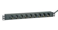 POWER OUTLET STRIP, 16A/250VAC, 9 OUTLET