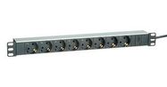 POWER OUTLET STRIP, 10A/250VAC, 8 OUTLET