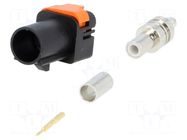 Connector: FAKRA; plug; male; straight; crimped; Cable: RG174,RG316 MOLEX