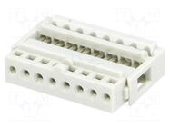 Connector: IDC; plug; female; PIN: 8; IDC; THT; 2.54mm; 1x8; 2.54mm TOMIC