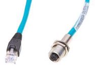 SENSOR CORD, 4P M12 RCPT-RJ45 PLUG, 0.5M