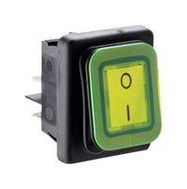 ROCKER SWITCH, DPST-NO, 20A, 24VDC