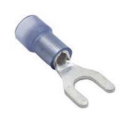 CRIMP TERMINAL, FORK, #8, BLUE, 14AWG