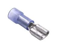 TERM, FEMALE QUICK CONNECT, BLUE, 14AWG