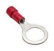 TERMINAL, RING TONGUE, 1/4", RED, 18AWG