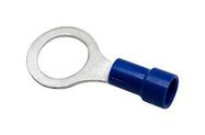 TERMINAL, RING TONGUE, 3/8", BLUE, 14AWG