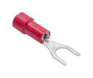 CRIMP TERMINAL, FORK, #10, RED, 18AWG