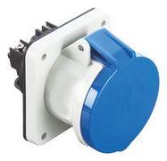 POWER CONN, SOCKET, 2P+E, 63A, BLU/WHT