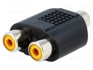 T adapter; RCA socket,RCA socket x2; mono NINIGI
