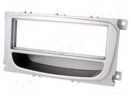 Radio frame; Ford; 1 DIN; silver COMPOTECH