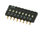 DIP SW, 2CKT, SPST-NC, 0.025A/24VDC, SMD