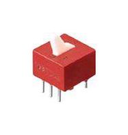 DIP SWITCH, 1CKT, DPDT, 0.15A, 30V, TH