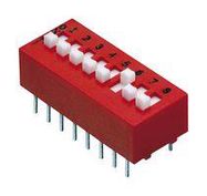 DIP SWITCH, 3CKT, SPST-NC, 0.15A/30V, TH