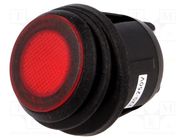 ROCKER; DPST; Pos: 2; ON-OFF; 20A/12VDC; red; IP65; LED; R13-244-AC SCI