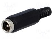 Connector: DC supply; plug; male; 5.5/2.1mm; 5.5mm; 2.1mm; Ø: 4.5mm NINIGI