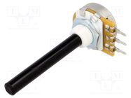 Potentiometer: shaft; single turn; 100kΩ; ±20%; 0.4W; linear; 6mm OMEG