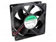 Fan: DC; axial; 12VDC; 120x120x38mm; 289m3/h; 51dBA; ball; Len: 300mm SUNON